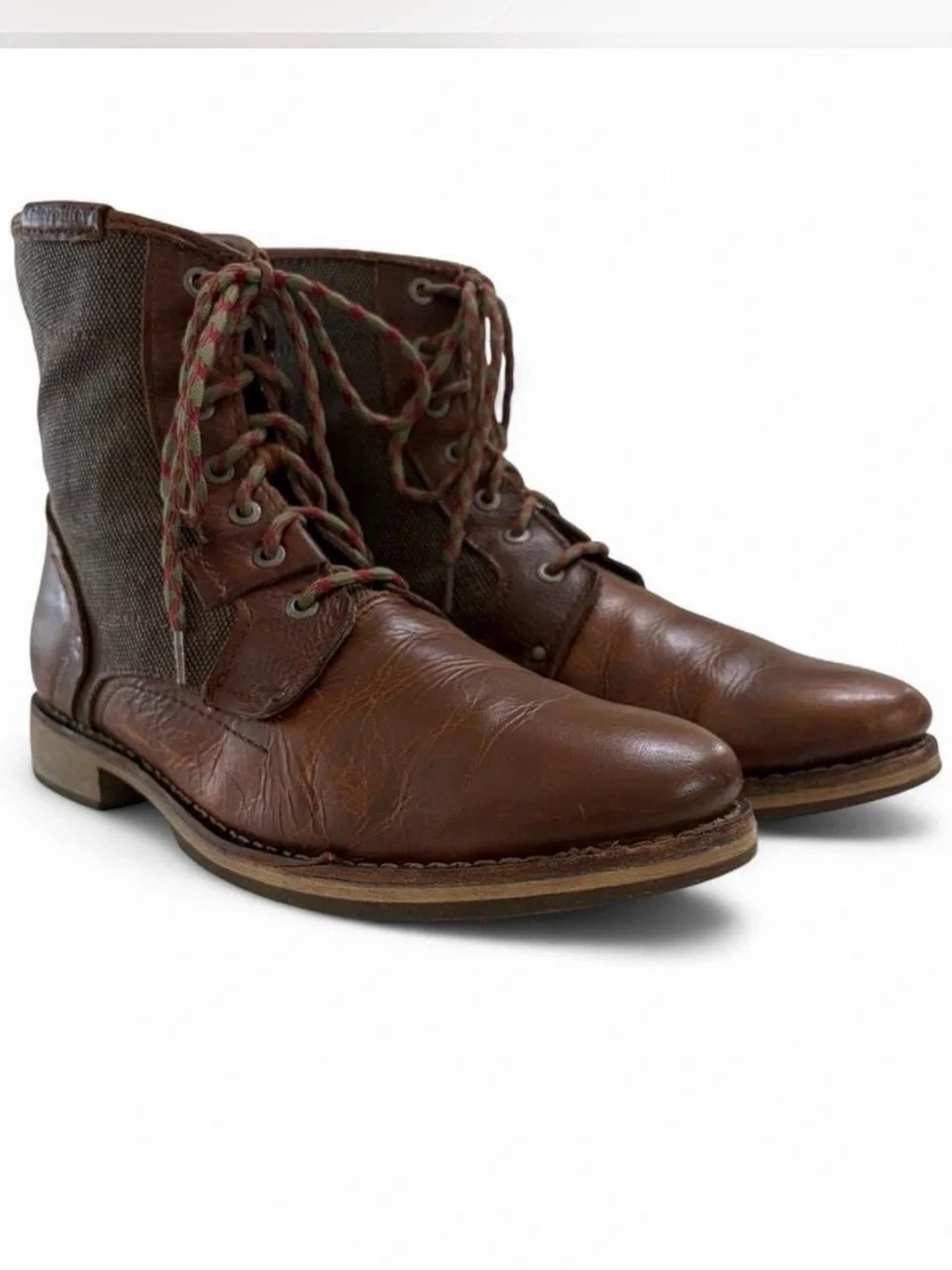 Caterpillar CAT Abe Canvas Heritage Work Boots Mens Leather Size 13